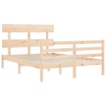 vidaXL Cadre de lit sans matelas 140x190 cm bois massif