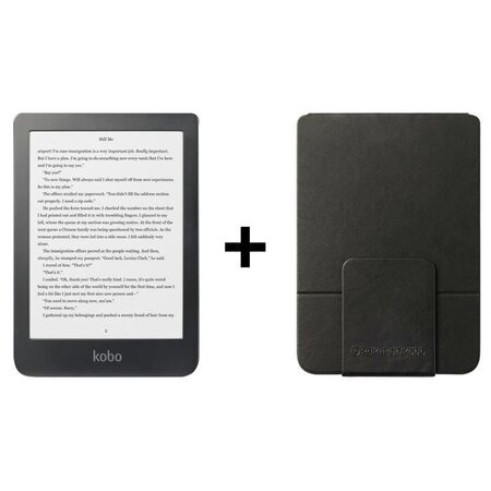 Pack KOBO : Liseuse Tactile Clara 6 - Stockage 8Go + Etui SleepCover Noir