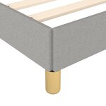 vidaXL Cadre de lit gris clair 120x190 cm tissu