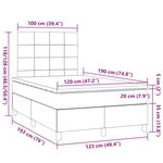 vidaXL Sommier à lattes de lit avec matelas bleu 120x190 cm tissu
