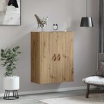 vidaXL Meuble mural Montage mural Chêne artisanal 69 5 x 34 x 90 cm