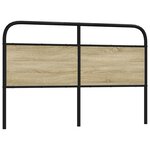 vidaXL Tête de lit chêne sonoma 150 cm acier et bois d'ingénierie