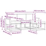 vidaXL Ensemble de canapés d'extérieur 4 Pièces Naturel et Anthracite