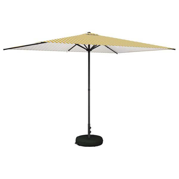 vidaXL Parasol de jardin avec base 200 x 300 cm Polyester