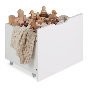 Tiroir de rangement blanc en bois pour lit mezzanine