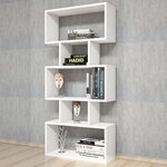 Homemania bibliothèque iona 60x22x130 cm blanc