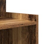 vidaXL Armoire de lit Vieux bois 40 x 35 x 60 cm Panneau de particules