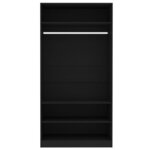 vidaXL Garde-robe Noir 100 x 50 x 200 cm Bois d'ingénierie