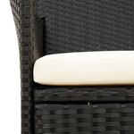 vidaXL Mobilier à dîner de jardin 9Pièces et coussins résine tressée noir