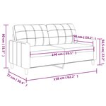vidaXL Canapé à 2 places Jaune clair 140 cm Tissu