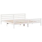 vidaXL Cadre de lit sans matelas blanc 200x200 cm bois massif de pin