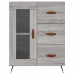 vidaXL Buffet sonoma gris 69 5x34x90 cm bois d'ingénierie