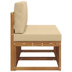 vidaXL 2 Pièce Sofa de milieu extérieur Bois d'Acacia Massif Naturel