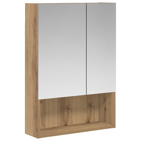 vidaXL Armoire Miroir de Salle de Bain Chêne artisan 50 x 14 5 x 70 cm