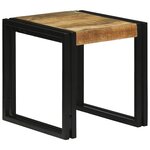vidaXL Table Gigogne 3 Pièces Bois de Mangue Massif et Métal