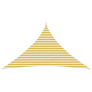 vidaXL Voile d'ombre 4 x 4 x 5 8 m HDPE Triangulaire Jaune et blanc