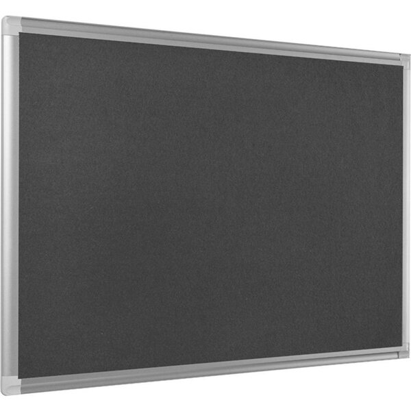 Tableau en feutrine Maya New Generation, cadre en aluminium, gris, 1 200 x 900 mm