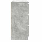 vidaXL Buffet gris béton 80x35x76 cm bois d'ingénierie