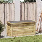 vidaXL Boîte de Rangement Marron 119 x 44.5 x 58 cm Pin imprégné