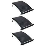 vidaXL Panneaux de chauffage solaire de piscine courbés 3 Pièces 110x65cm