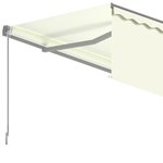 Vidaxl auvent manuel rétractable avec store 6x3 m crème