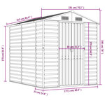 vidaXL Abri de jardin anthracite 191x215x198 cm acier galvanisé