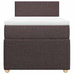 vidaXL Sommier à lattes de lit avec matelas Marron foncé 80x200 cm