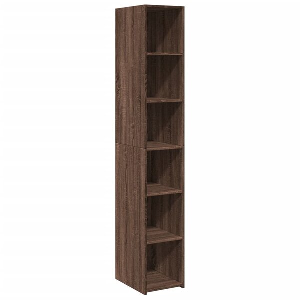 vidaXL Buffet haut chêne marron 30x41x185 cm bois d'ingénierie