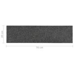 vidaXL Tapis d'escalier autocollants rectangulaire 15 Pièces 76x20 cm