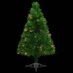 vidaXL Arbre de Noël artificiel Fibre optique 64 cm Vert