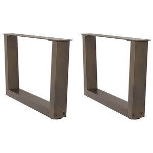 vidaXL Pieds de table basse en forme de V  2 pièces  acier naturel  50 x (30-31 3) cm