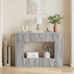 vidaXL Table console Gris Sonoma 101 x 29 x 74 cm Bois d’ingénierie