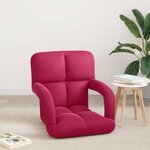 vidaXL Fauteuil de sol ajustable Bordeaux Velours