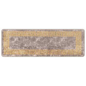vidaXL Coureur de Tapis MARSA Gris 50 x 150 cm Polyester et PVC