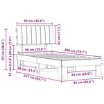 vidaXL Cadre de lit avec tête de lit rembourrée Taupe 90 x 200 cm