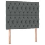 vidaXL Lit de Rangement Gris foncé 120 x 200 cm Cuir synthétique
