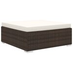 vidaXL Salon de jardin 11 Pièces avec coussins Résine tressée Marron