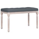 vidaXL Banc Gris foncé 80x40x49 cm Velours