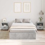 vidaXL Cadre de lit Gris béton 190 x 120 x 31 5 cm Bois d'ingénierie