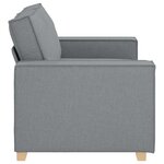 vidaXL Canapé 2 places Gris clair 120 cm Tissu