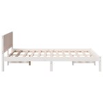 vidaXL Cadre de lit Blanc 135 x 190 cm Bois de pin massif