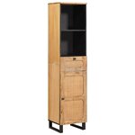 vidaXL Armoire de salle de bain avec étagère Marron 38 x 33 x 160 cm
