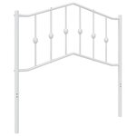 vidaXL Tête de lit de remplacement métal blanc 90 cm