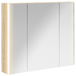vidaXL Armoire Miroir de Salle de Bain Chêne Sonoma
