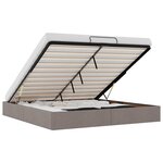 VidaXL Cadre de lit ottoman sans matelas taupe 160x200 cm tissu