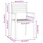 Chaises de jardin empilables vidaXL 6 Pièces 54.5x56x89 cm en teck massif