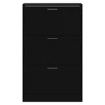 vidaXL Armoire à chaussures Noir 63x24x103 cm Bois d'ingénierie