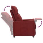 Vidaxl fauteuil inclinable rouge bordeaux tissu
