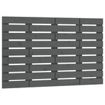 vidaXL Tête de lit murale Gris 96x3x63 cm Bois massif de pin