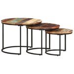 vidaXL Tables gigognes 3 Pièces Bois de récupération massif